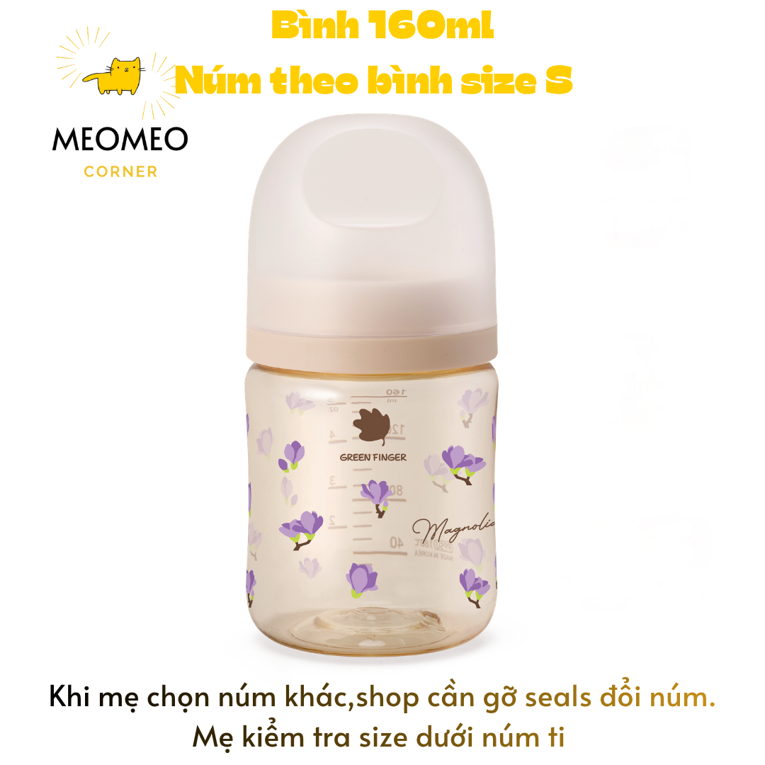 [FULLBOX] Bình sữa PPSU Greenfinger Bebegrow Green Finger 160ml / 280ml