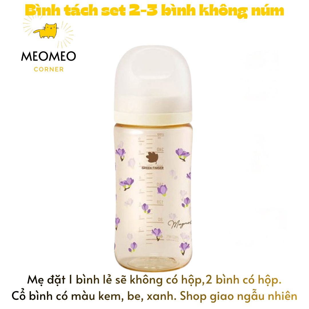 [TÁCH LẺ SET] Bình sữa PPSU Greenfinger Bebegrow Green Finger 160ml / 280ml