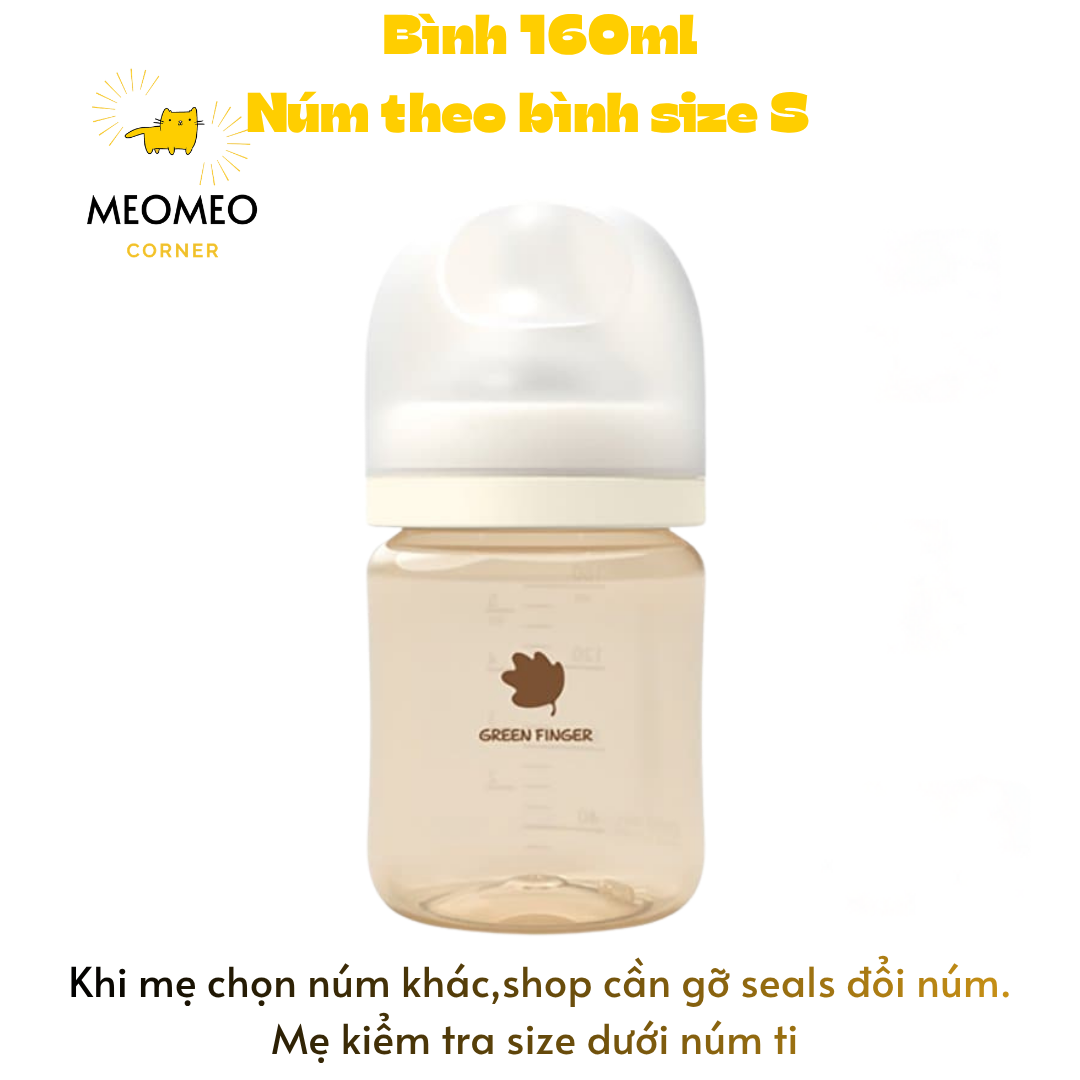 [FULLBOX] Bình sữa PPSU Greenfinger Bebegrow Green Finger 160ml / 280ml