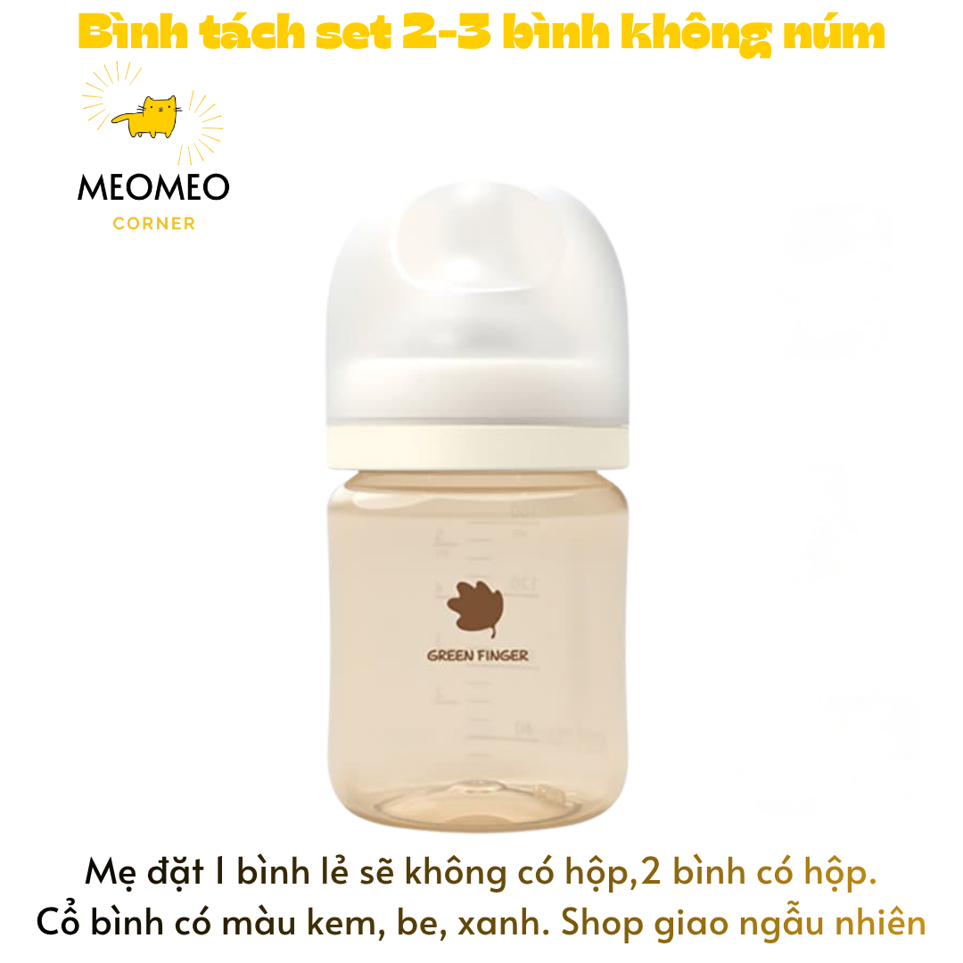 [TÁCH LẺ SET] Bình sữa PPSU Greenfinger Bebegrow Green Finger 160ml / 280ml