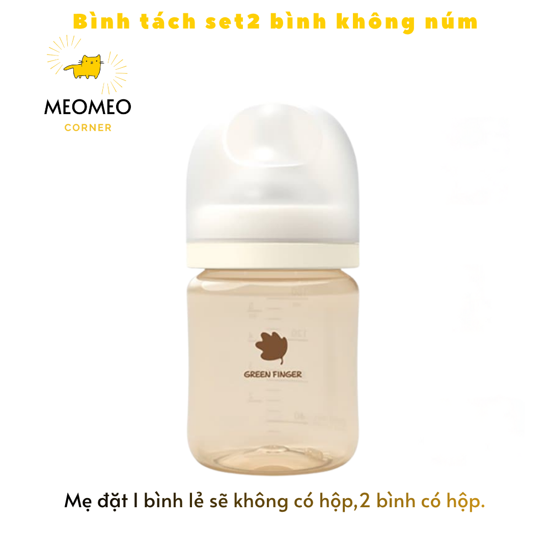 [TÁCH LẺ SET] Bình sữa PPSU Greenfinger Bebegrow Green Finger 160ml / 280ml