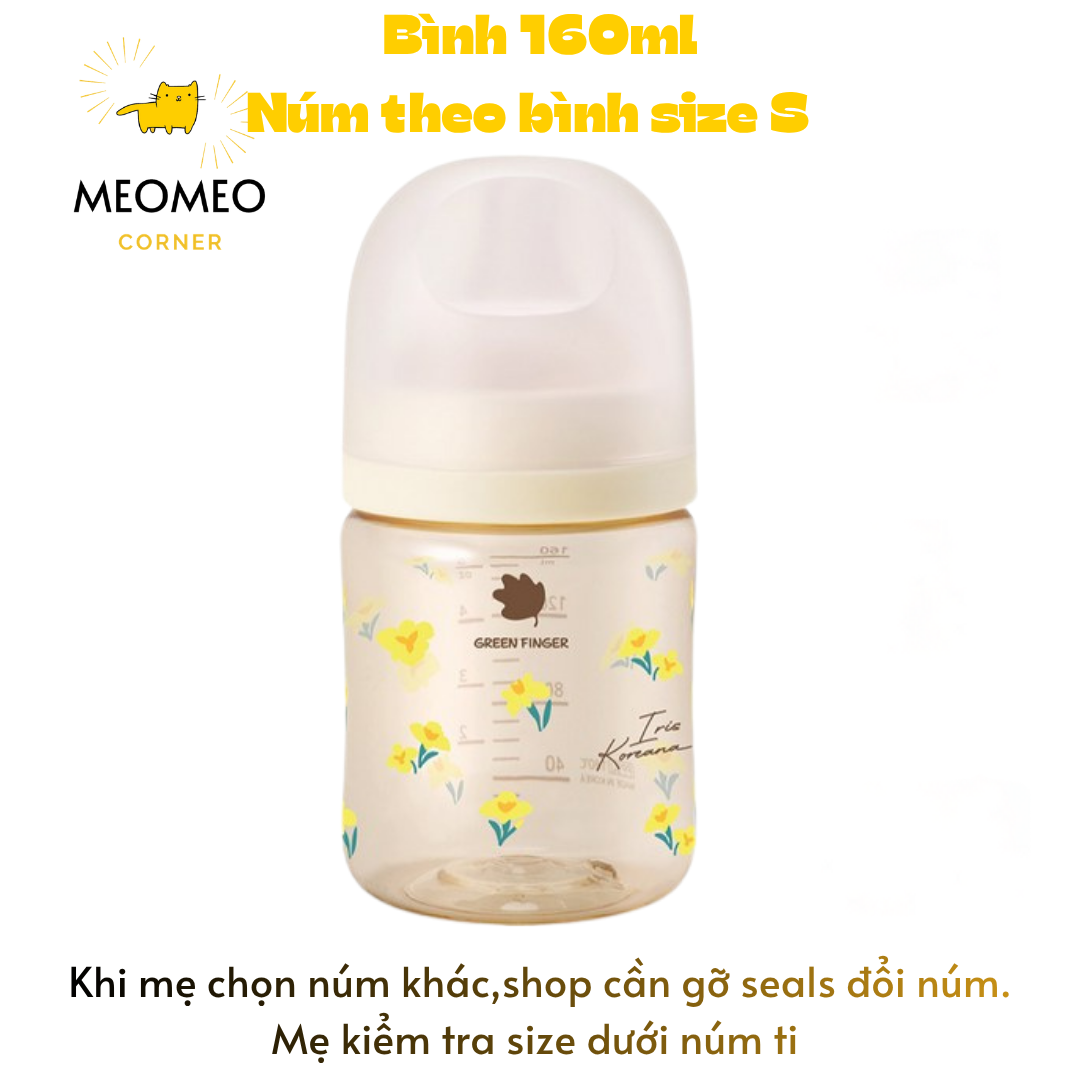 [FULLBOX] Bình sữa PPSU Greenfinger Bebegrow Green Finger 160ml / 280ml