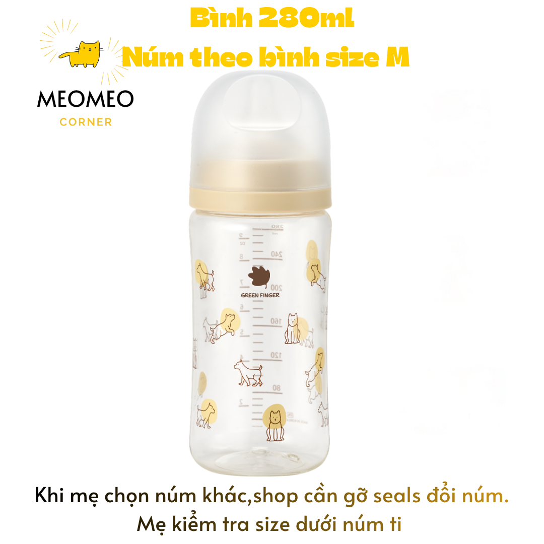 [FULLBOX] Bình sữa PA Greenfinger Bebegrow Green Finger Pure Baby 160ml / 280ml