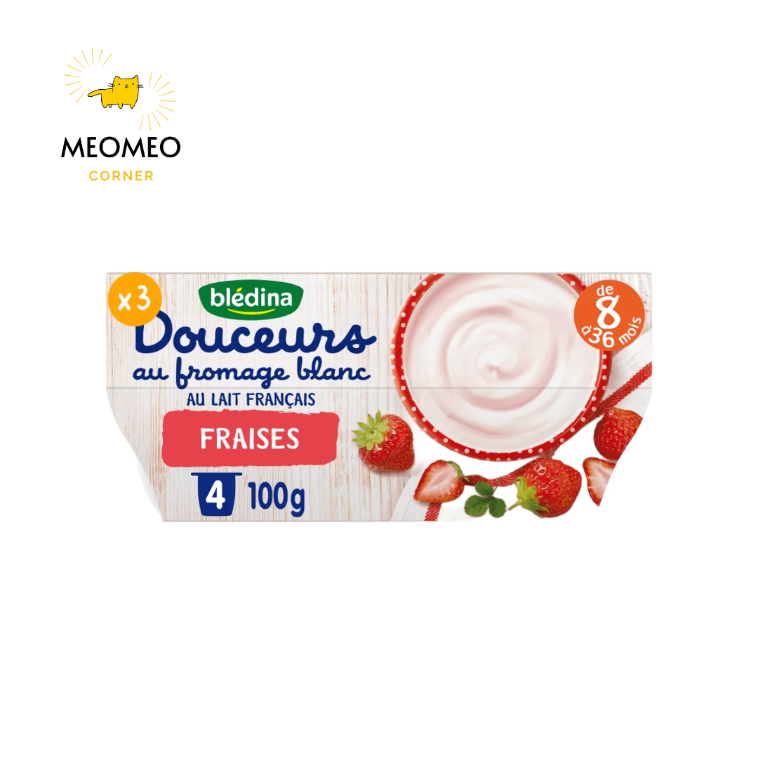 Sữa chua phô mai Bledina cho bé Lốc 4 hộp X 100g