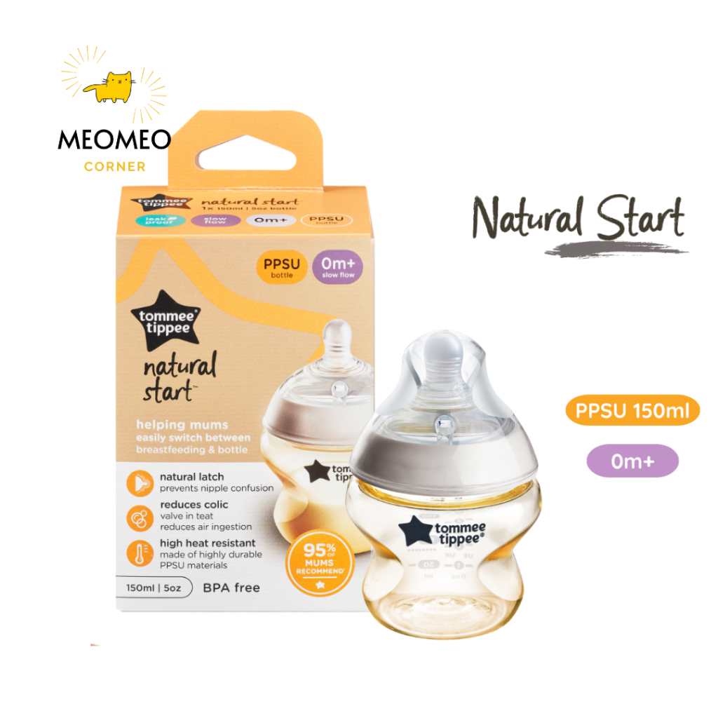 [Thay núm] Bình sữa Tommee Tippee Closer to Nature PPSU 150ml 260ml