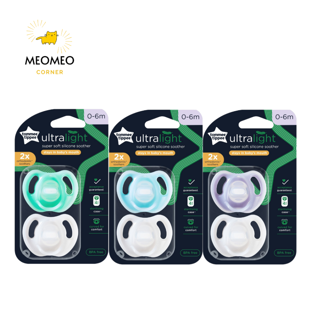 Ty ngậm silicon siêu nhẹ cho bé Tommee Tippee Ultra Light
