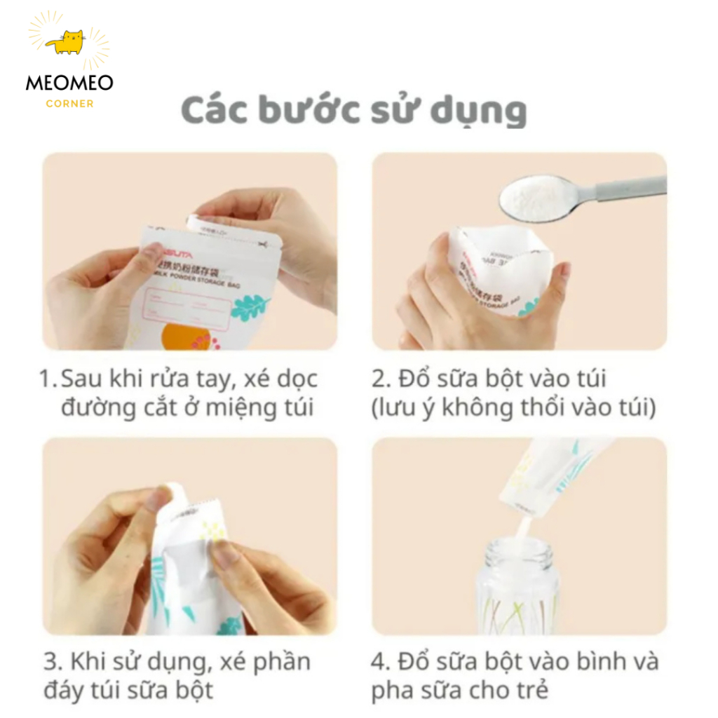 Túi Đựng Sữa Bột & Túi Trữ Sữa Misuta Cho Bé - Hộp 30 túi