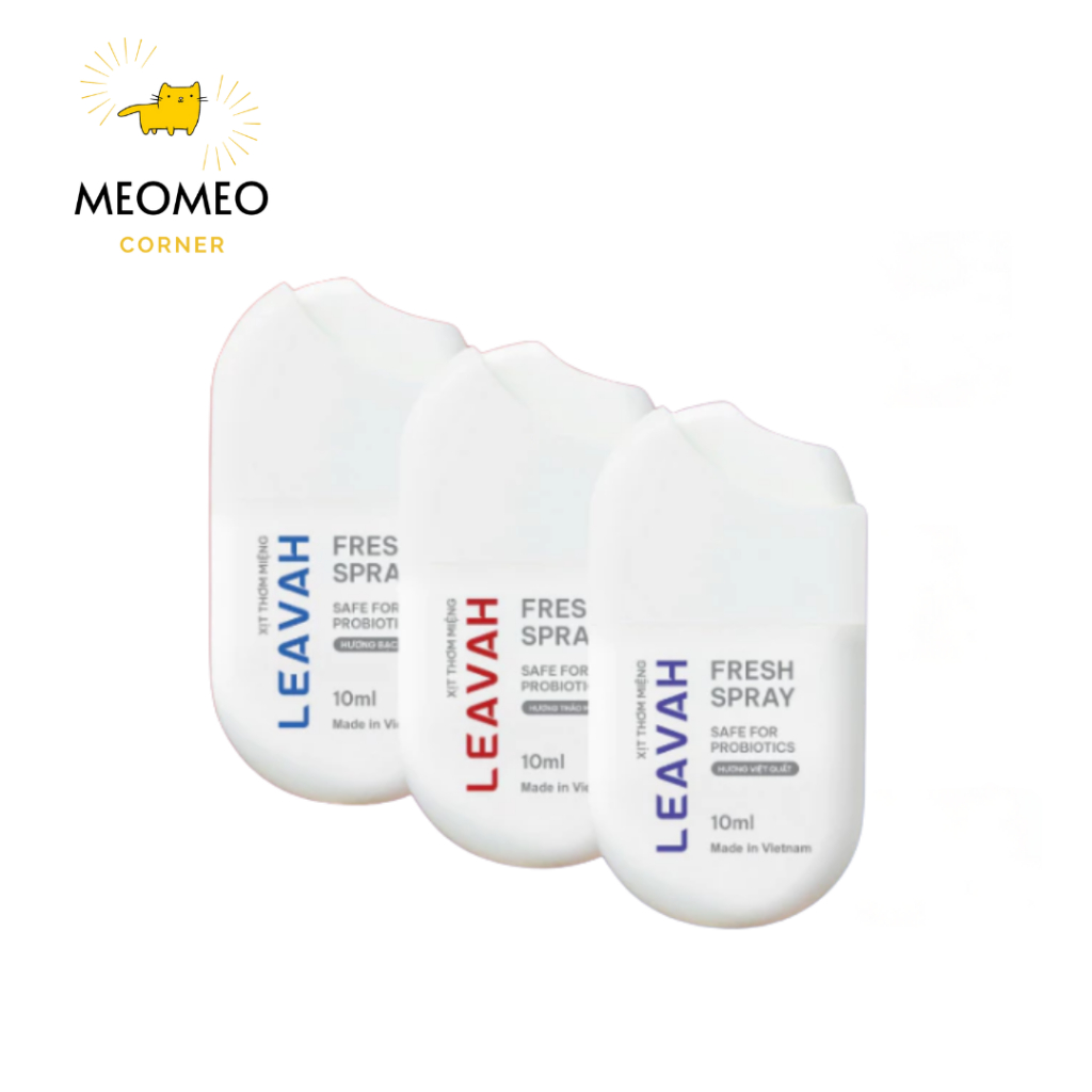Xịt thơm miệng LEAVAH FRESH SPRAY giảm mùi hôi lọ 10ml