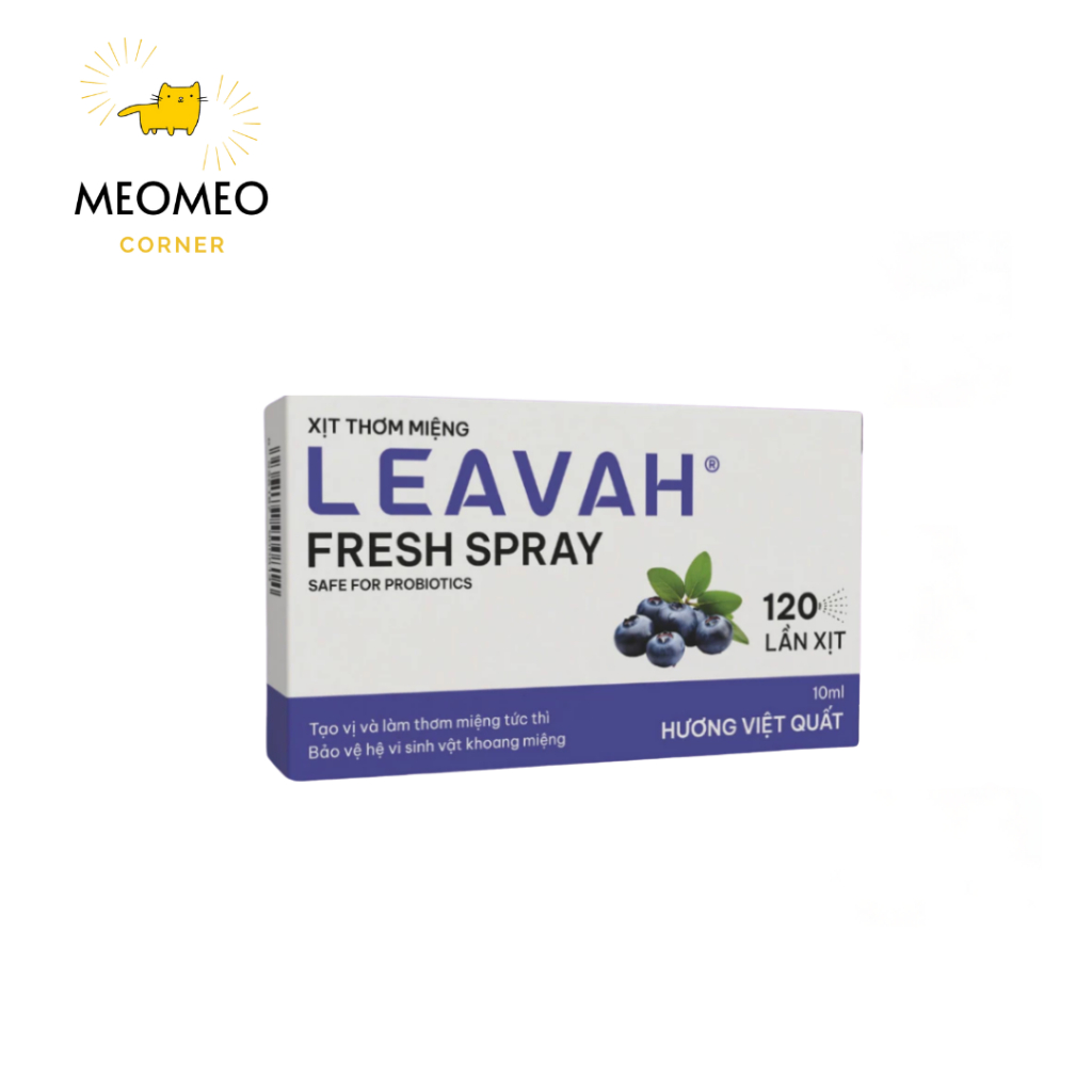 Xịt thơm miệng LEAVAH FRESH SPRAY giảm mùi hôi lọ 10ml