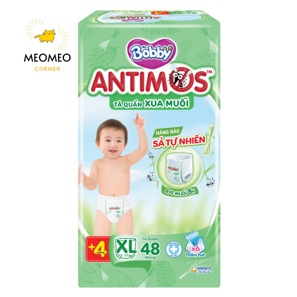 Tã Quần Xua Muỗi Bobby Antimos – Hàng rào Sả tự nhiên Bye Muỗi 8H M / L / XL / XXL