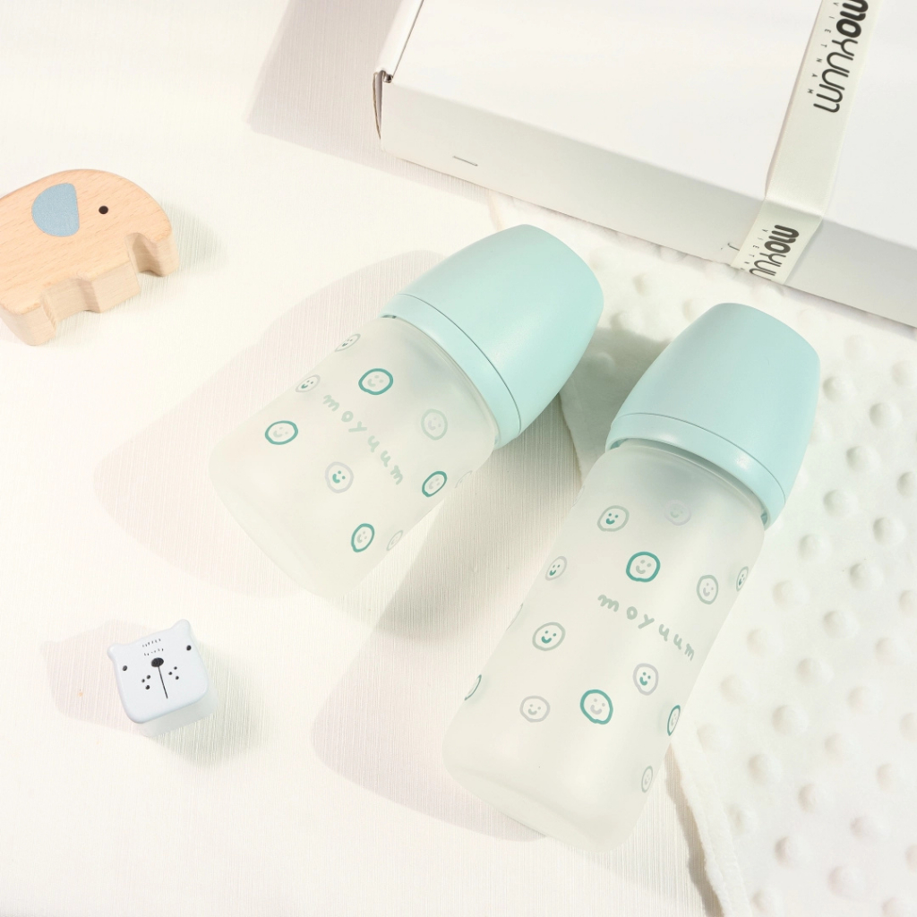 Bình sữa Moyuum Thuỷ Tinh tráng Silicon 150ml 240ml Hàn Quốc