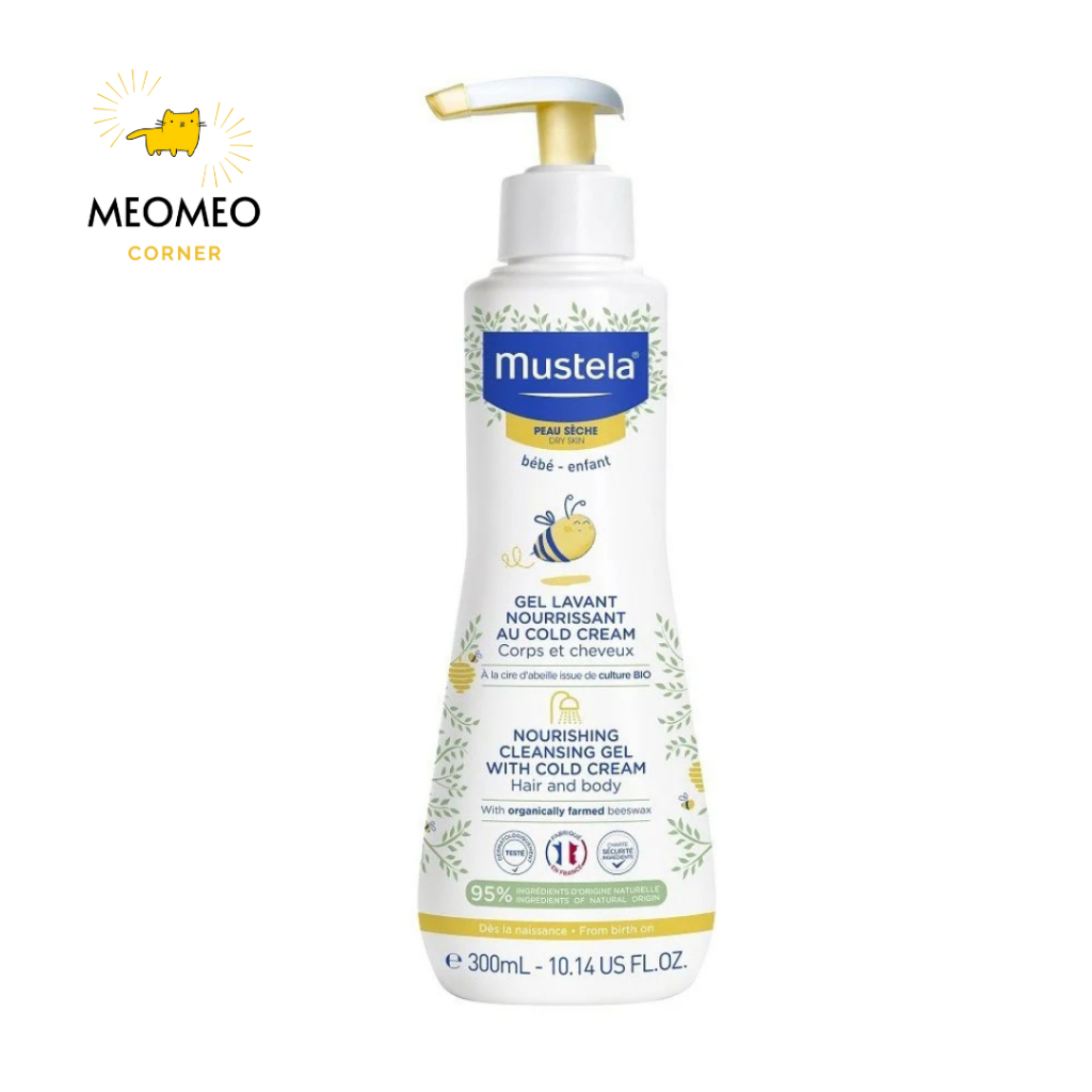 Sữa Tắm Gội Da Thường & Da Nhạy Cảm Mustela Gentle Cleansing Dạng Gel