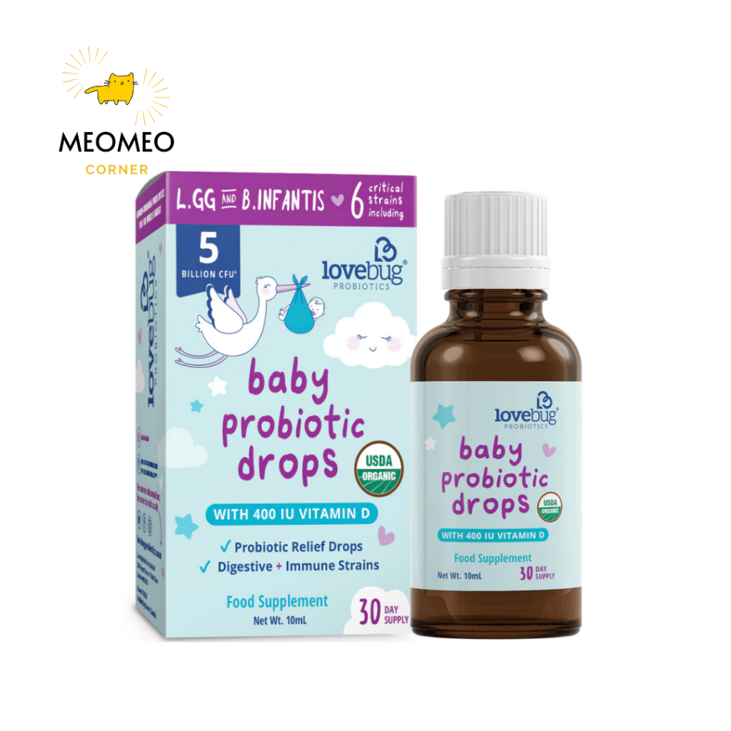 Men vi sinh nhỏ giọt lovebug / Love bug Probiotics Drops 10ml