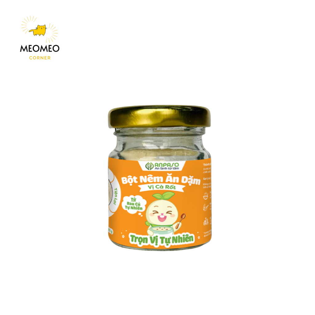 Hạt Nêm Cho Bé Ăn Dặm Anpaso - Bột Nêm Cho Bé Từ 6 tháng hộp 60g