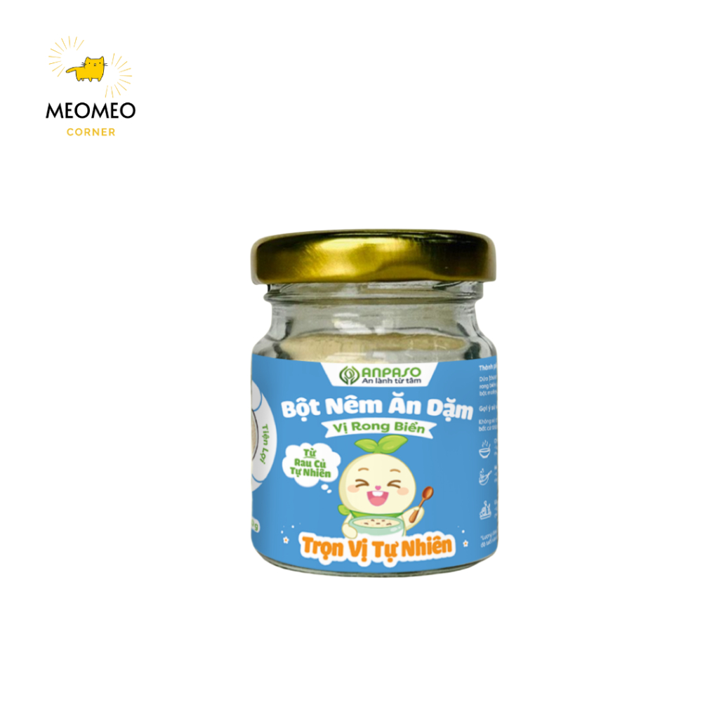 Hạt Nêm Cho Bé Ăn Dặm Anpaso - Bột Nêm Cho Bé Từ 6 tháng hộp 60g