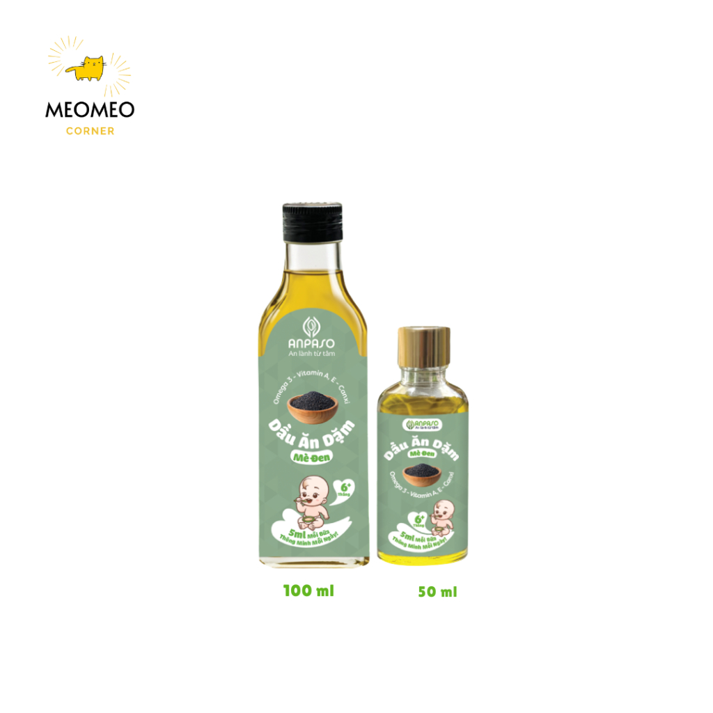 Dầu Ăn Dặm Cho Bé Anpaso chai 50ml/100ml - Dầu Thực Vật Bổ Sung DHA Cho Bé từ 6 tháng