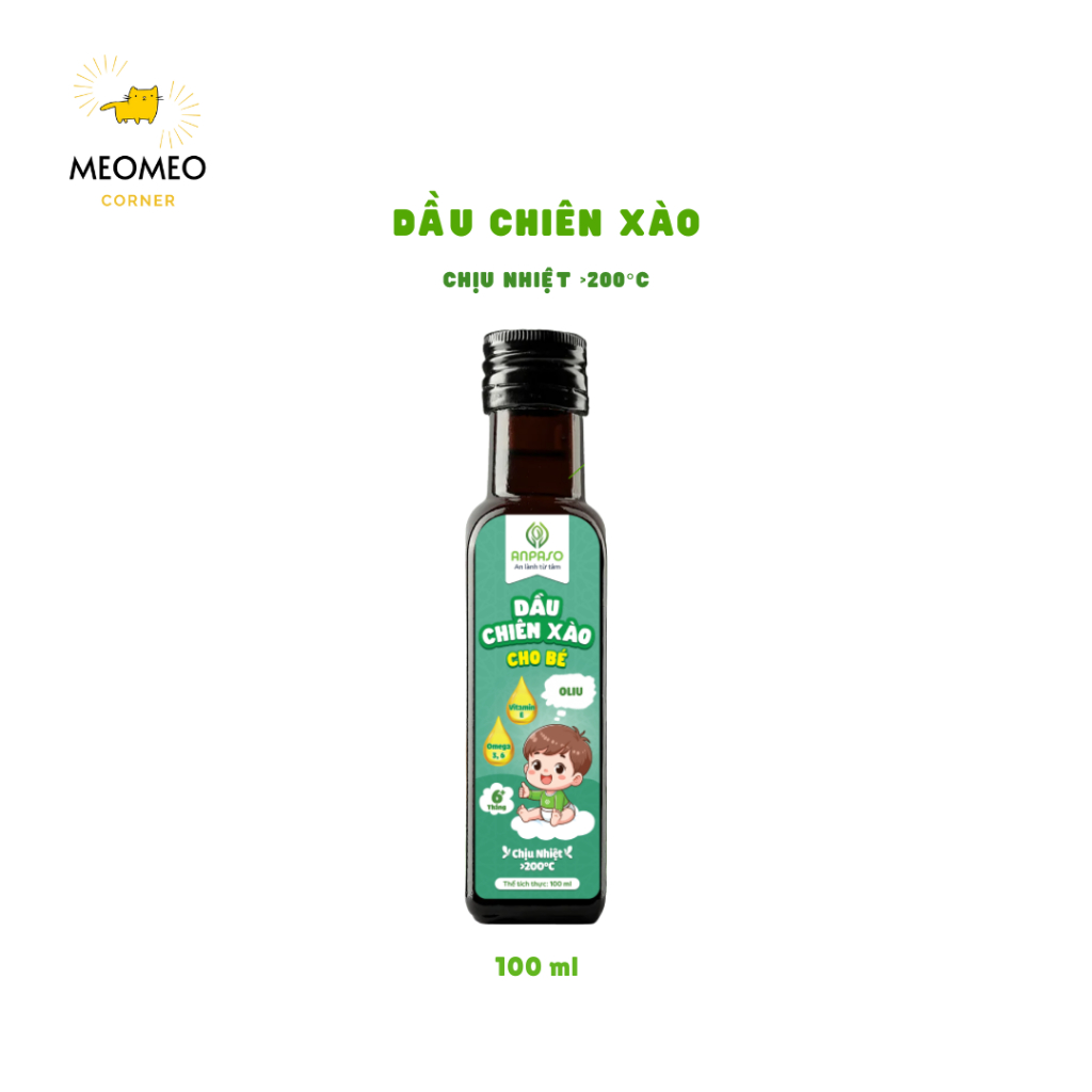 Dầu Ăn Dặm Cho Bé Anpaso chai 50ml/100ml - Dầu Thực Vật Bổ Sung DHA Cho Bé từ 6 tháng