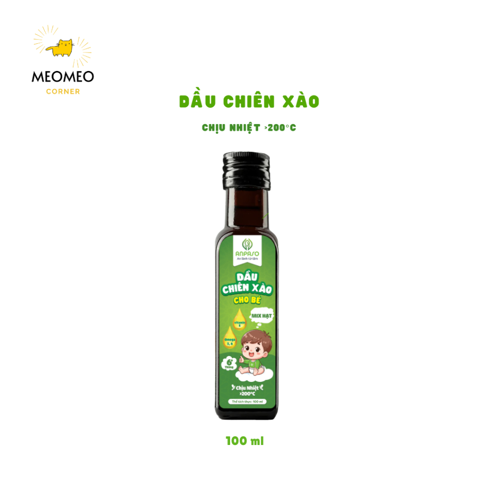 Dầu Ăn Dặm Cho Bé Anpaso chai 50ml/100ml - Dầu Thực Vật Bổ Sung DHA Cho Bé từ 6 tháng