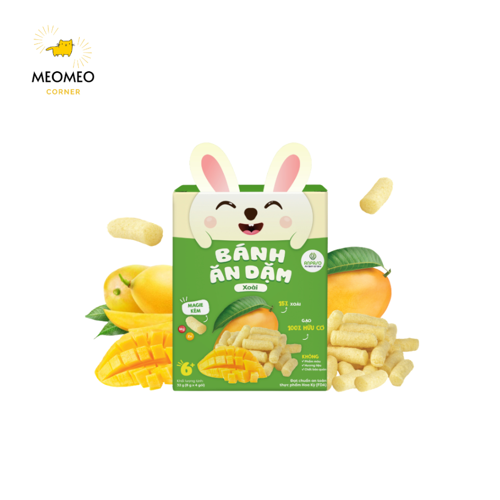 Bánh Ăn Dặm Cho Bé Anpaso 32g cho bé từ 6 tháng