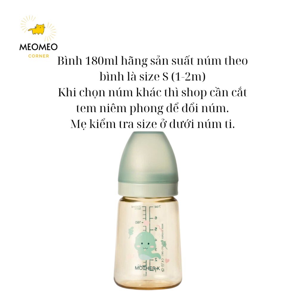 Bình Sữa PPSU Hàn Quốc MOTHER-K 180ml & 280ml