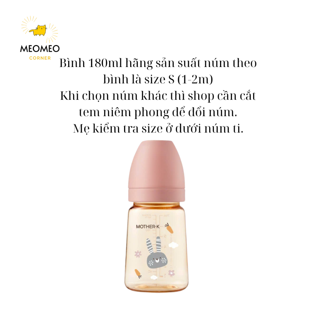 Bình Sữa PPSU Hàn Quốc MOTHER-K 180ml & 280ml