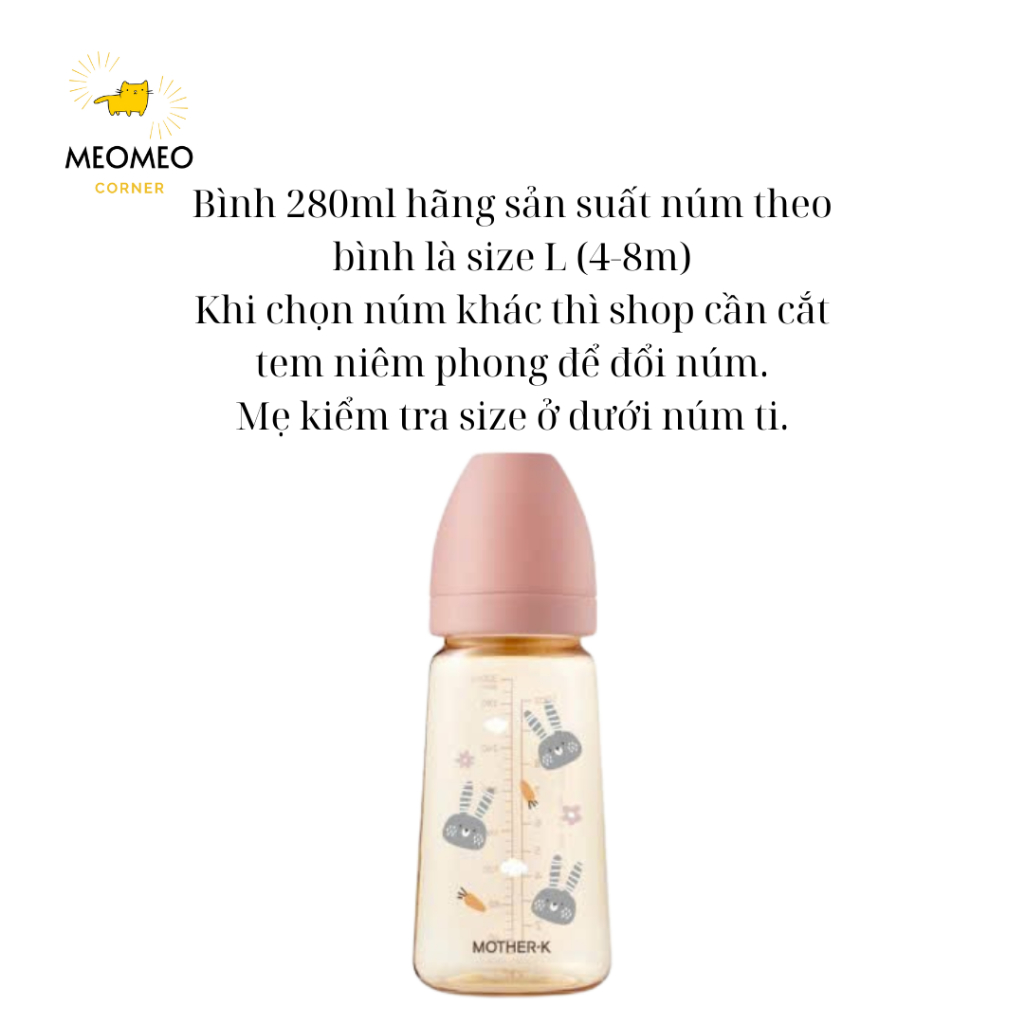 Bình Sữa PPSU Hàn Quốc MOTHER-K 180ml & 280ml