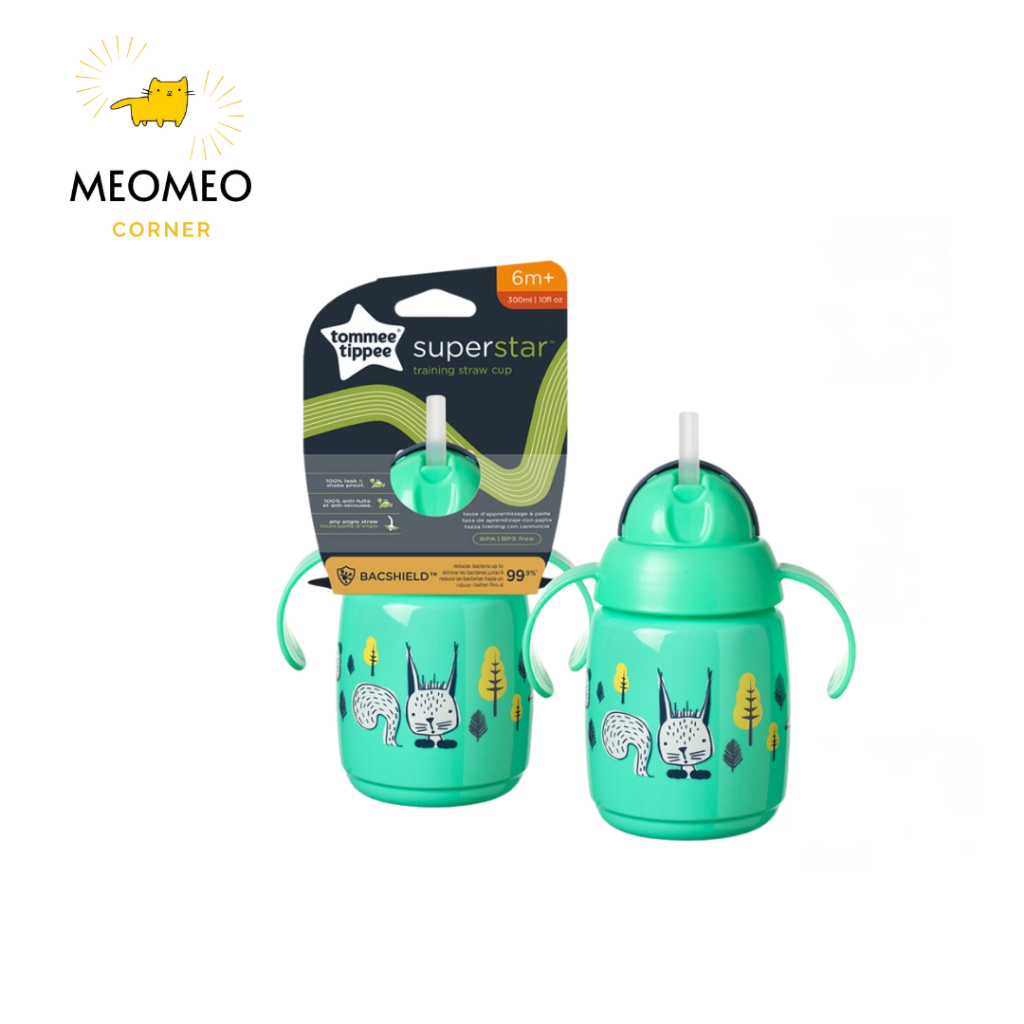 Bình Tập Uống Nước Chống Tràn Tommee Tippee SuperStar 300ml