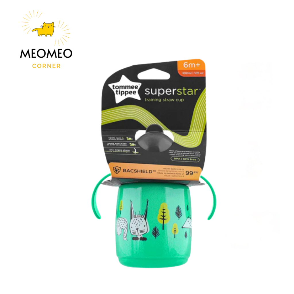 Bình Tập Uống Nước Chống Tràn Tommee Tippee SuperStar 300ml