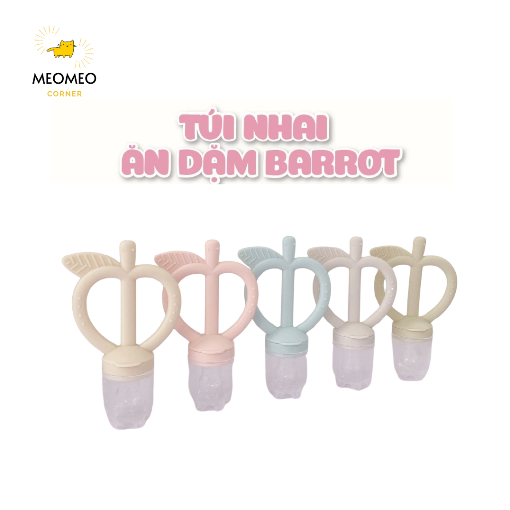 Túi Nhai Ăn Dặm Barrot Tập Ăn Gặm Kiêm Gặm Nướu Chống Hóc Cho Bé