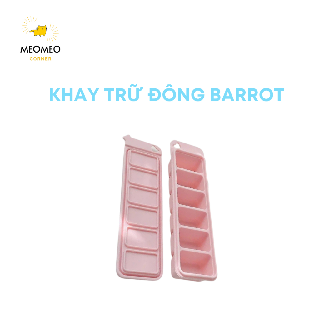 Khay Trữ Đông Barrot Silicone Bảo Quản Đồ Ăn Dặm Cho Bé Chịu Nhiệt