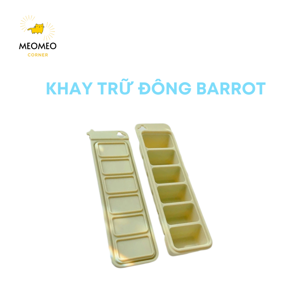 Khay Trữ Đông Barrot Silicone Bảo Quản Đồ Ăn Dặm Cho Bé Chịu Nhiệt