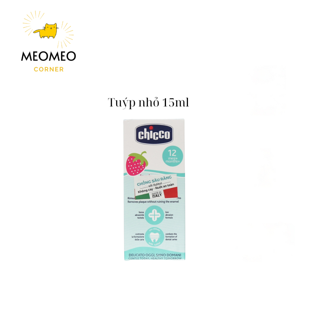 Kem đánh răng nuốt được dành cho bé từ 6 tháng tuổi Chicco