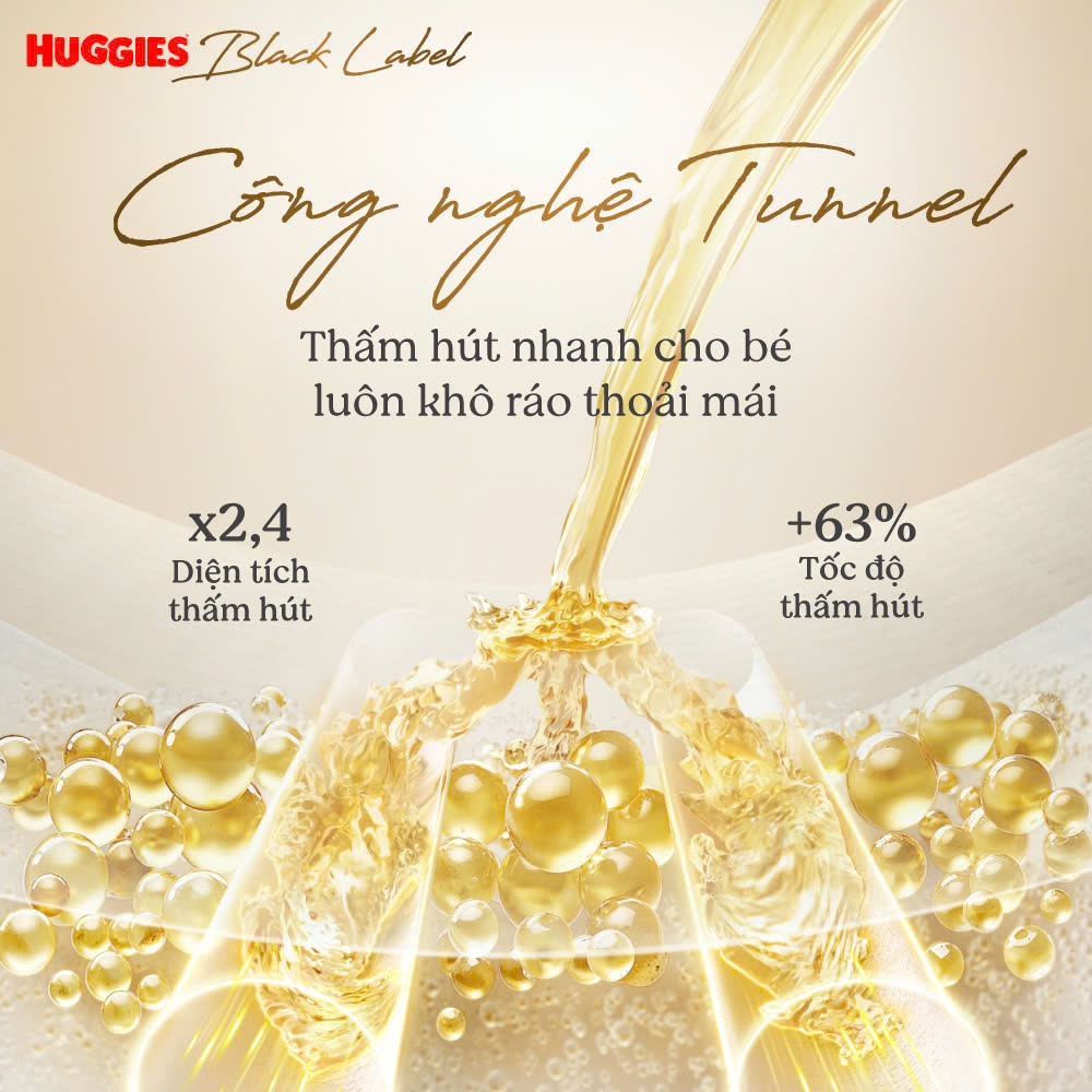 Tã Bỉm Huggies Black Label Siêu Thấm Hút Mỏng Nhẹ M L XL XXL