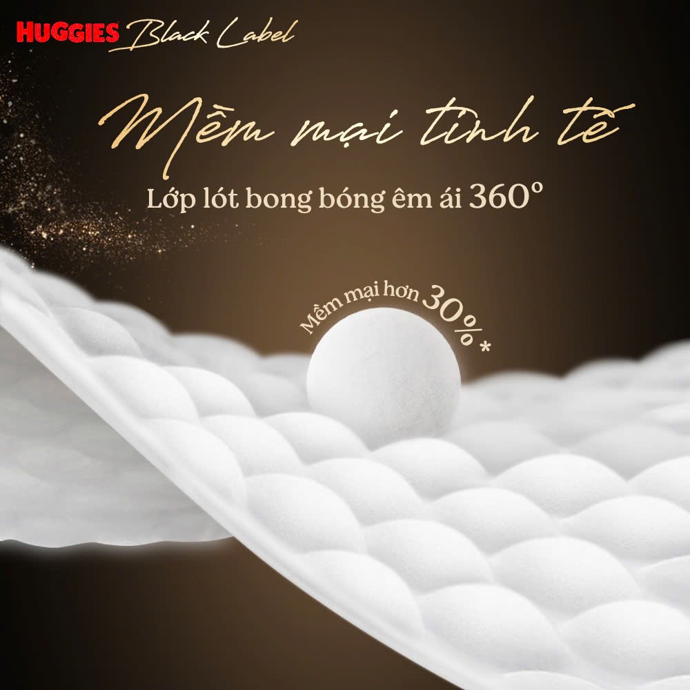Tã Bỉm Huggies Black Label Siêu Thấm Hút Mỏng Nhẹ M L XL XXL