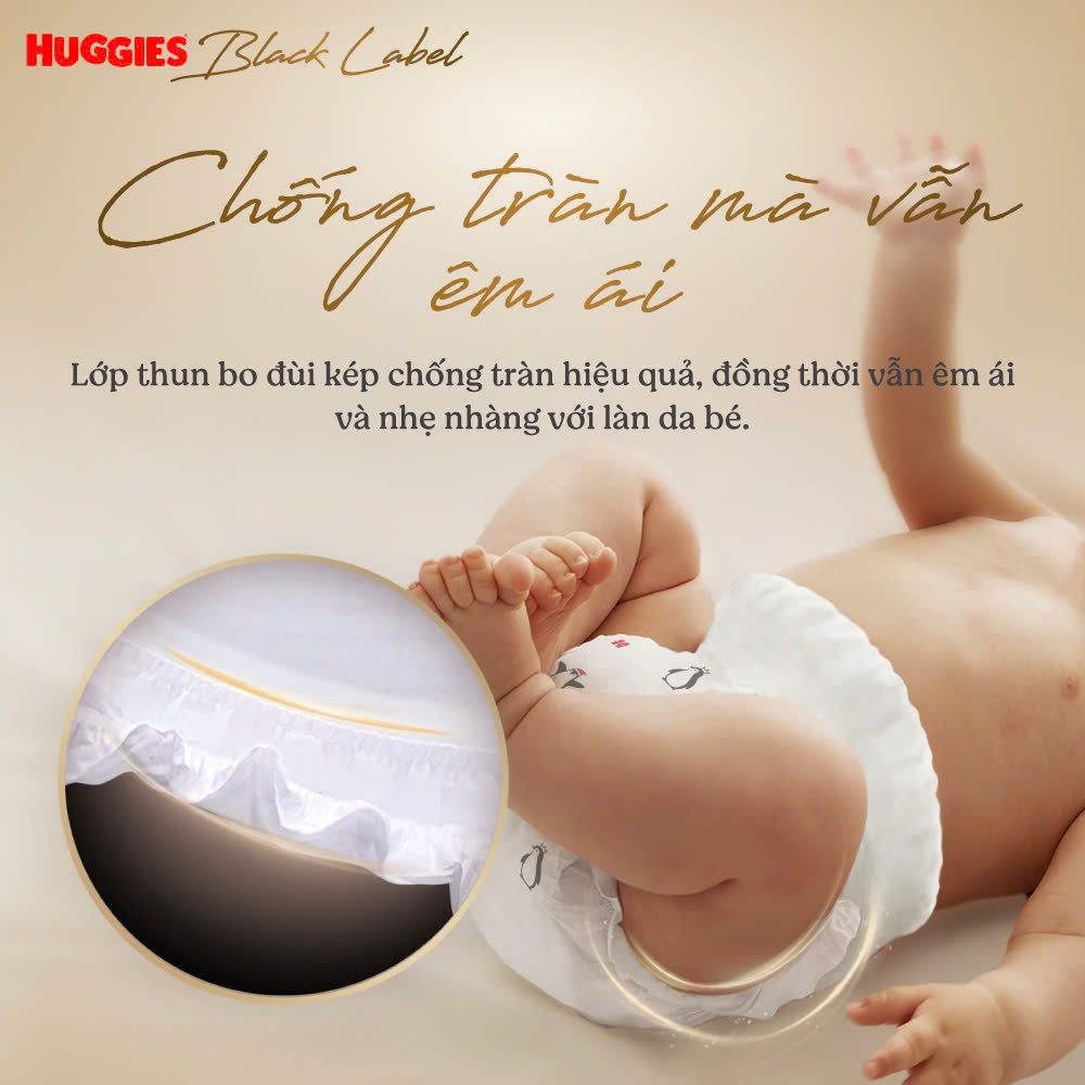 Tã Bỉm Huggies Black Label Siêu Thấm Hút Mỏng Nhẹ M L XL XXL