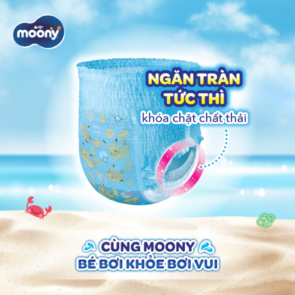 Tã/Bỉm Quần Đi Bơi Moony bé trai/bé gái size L3/XL3 -(mẫu ngẫu nhiên)