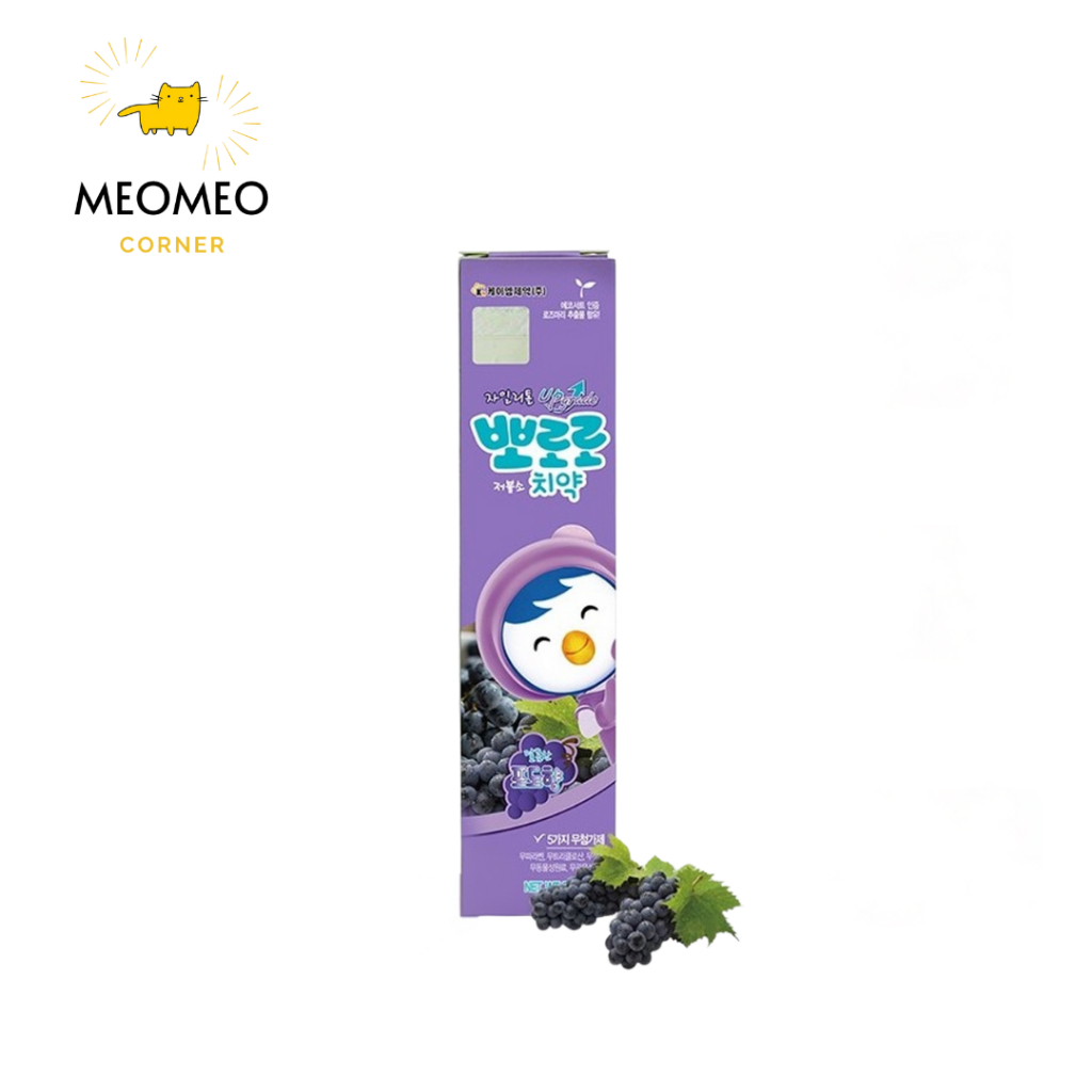 Kem đánh răng Pororo Hàn quốc 90gr cho bé từ 2 tuổi