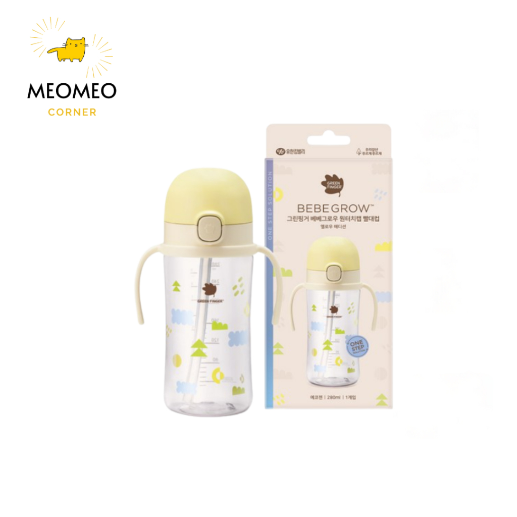Bình tập uống Onetouch Greenfinger Bebegrow chất liệu Ecozen 160ml/280ml cho bé green finger