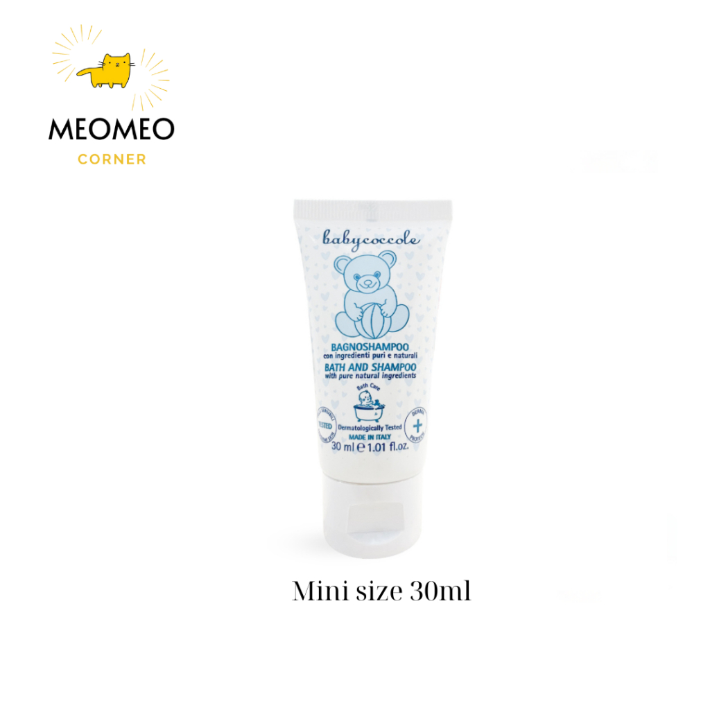 [Mini size] Sữa Tắm Gội Cho Bé Babycoccole 0M+ an toàn cho trẻ sơ sinh & em bé da rôm sảy 30ml