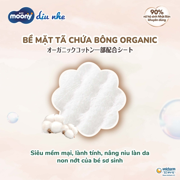 [Miếng lẻ] Tã / bỉm dán, quần Moony Natural và Moony Blue