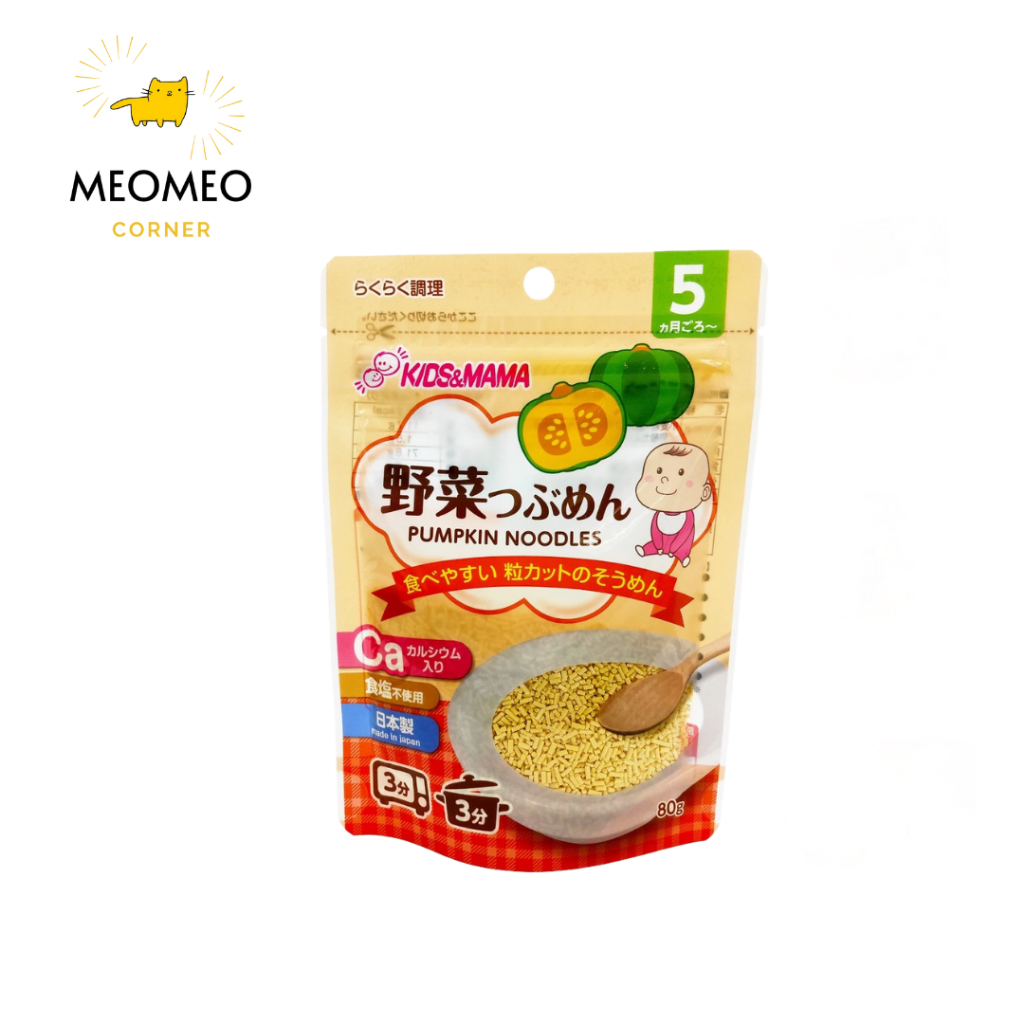 Mì Somen Tách Muối Cắt Vụn KIDS & MAMA Nhật Bản 80g Bé Từ 5 Tháng+