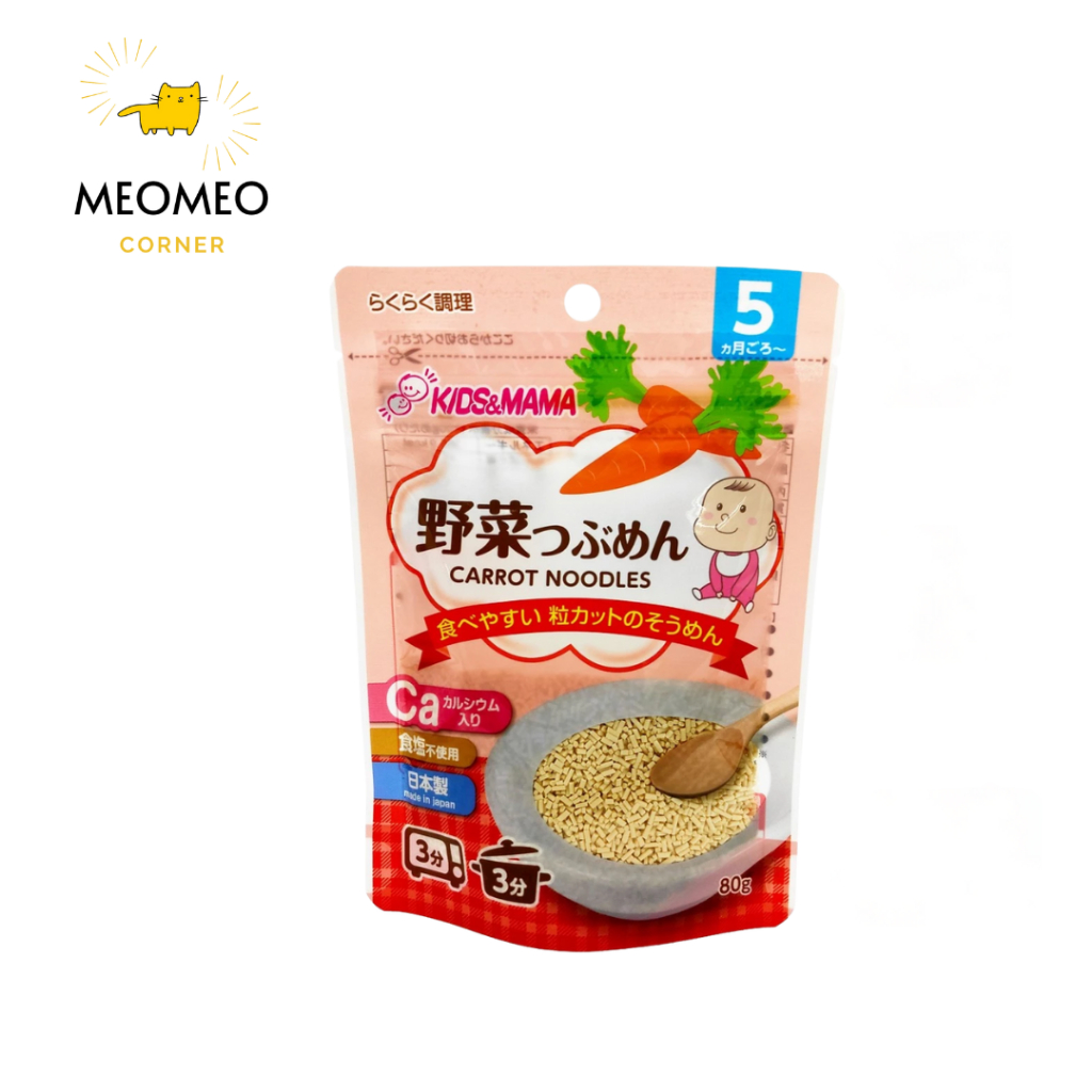 Mì Somen Tách Muối Cắt Vụn KIDS & MAMA Nhật Bản 80g Bé Từ 5 Tháng+