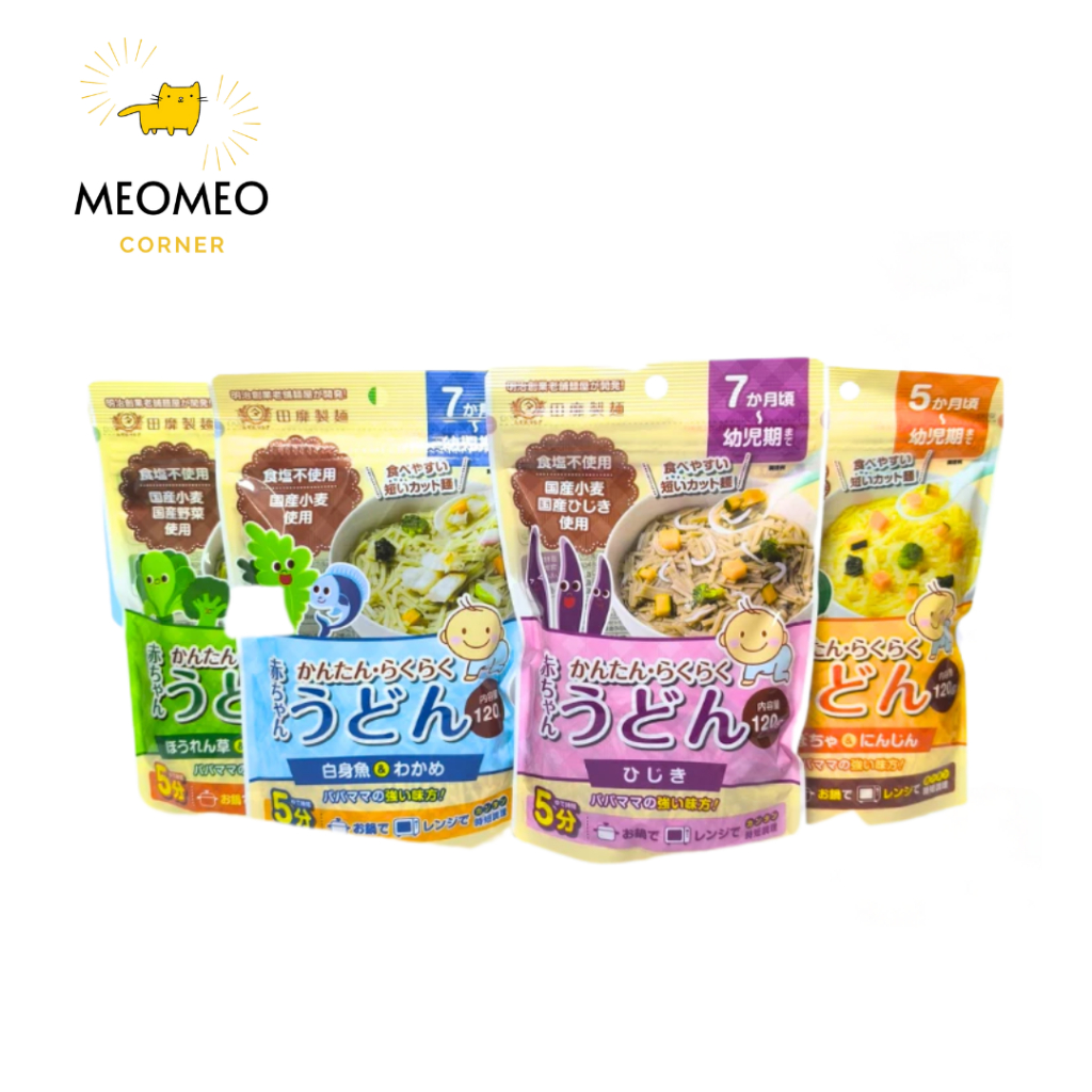 Mì Udon Tanabiki Rau Củ Tách Muối Nhật Bản Cho Bé Ăn Dặm 5m+