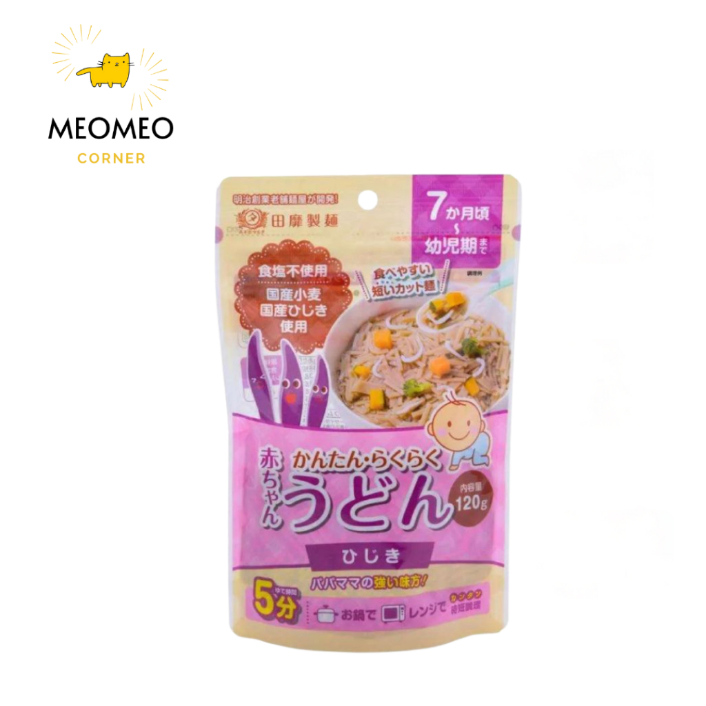 Mì Udon Tanabiki Rau Củ Tách Muối Nhật Bản Cho Bé Ăn Dặm 5m+