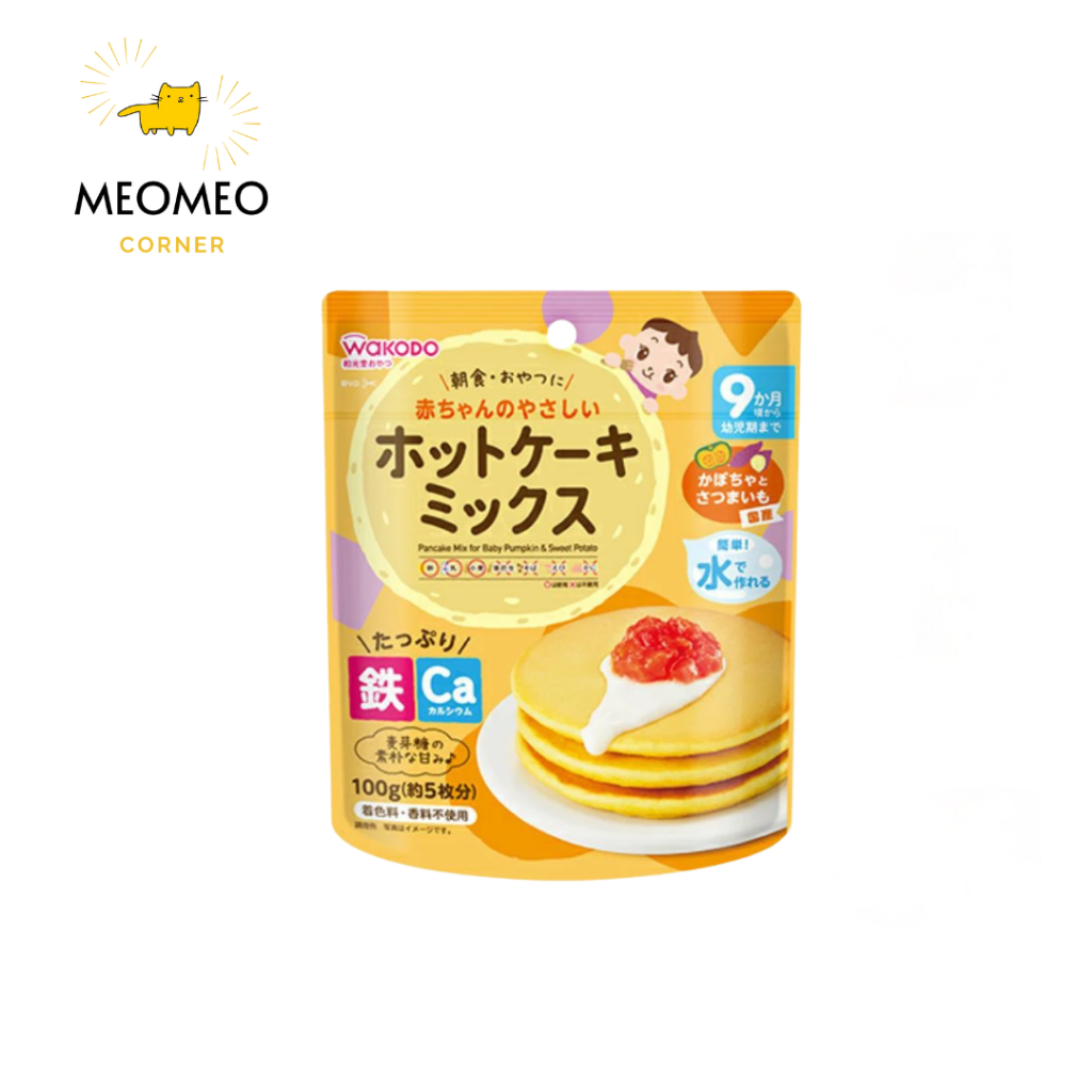 Bột Làm Bánh Rán Pancake Wakodo Nhật Bản cho bé từ 9M+