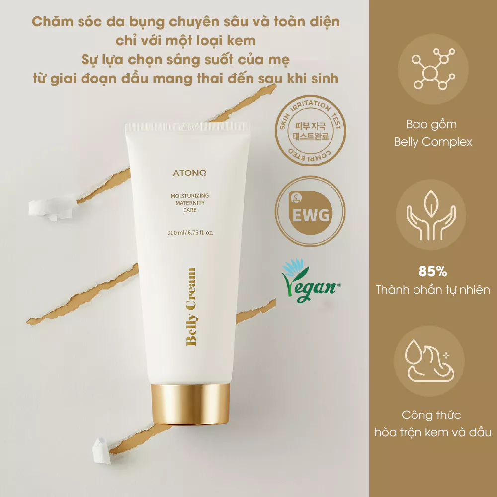 Kem Chống Rạn Thuần Chay Belly Cream ATONO2 200ml