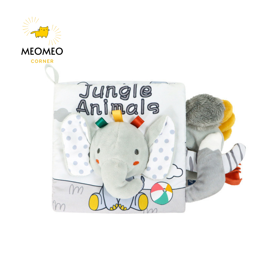 Sách vải thiết kế hình đuôi thú 3D cho bé tiếng anh