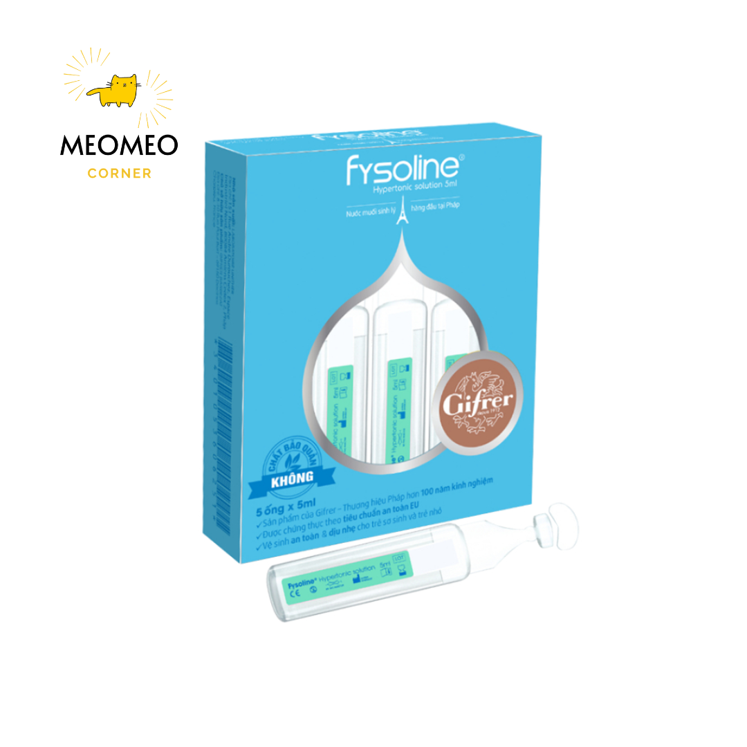 Nước muối ưu trương Fysoline Hypertonic - hỗ trợ viêm mũi, nghẹt mũi cho bé - Muối Xanh