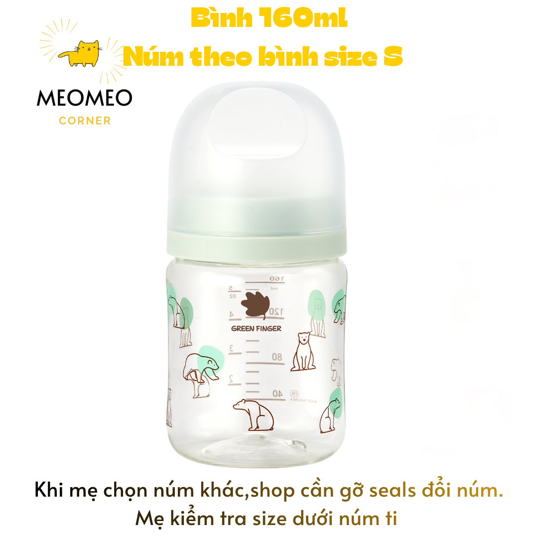 [FULLBOX] Bình sữa PA Greenfinger Bebegrow Green Finger Pure Baby 160ml / 280ml