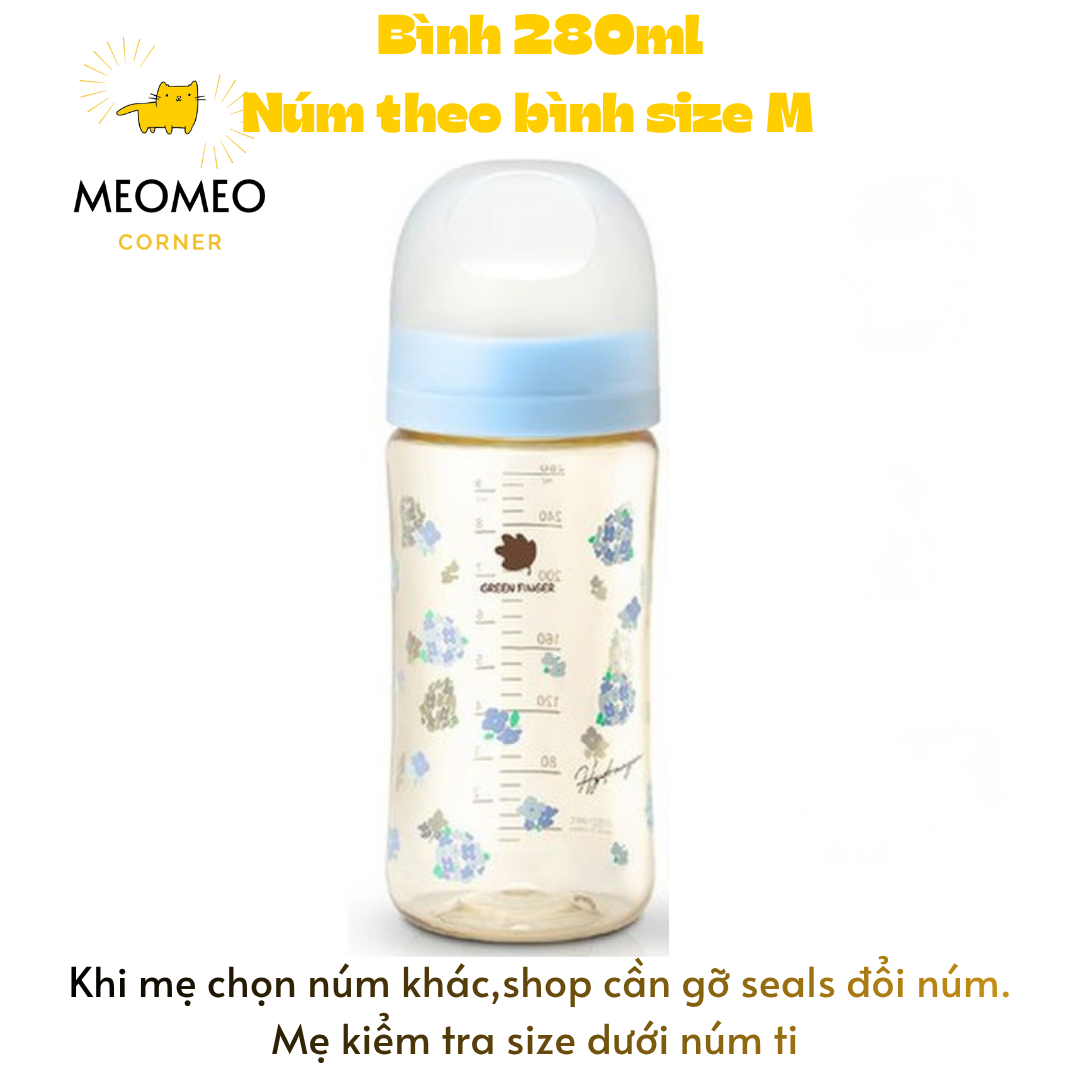 [FULLBOX] Bình sữa PPSU Greenfinger Bebegrow Green Finger 160ml / 280ml